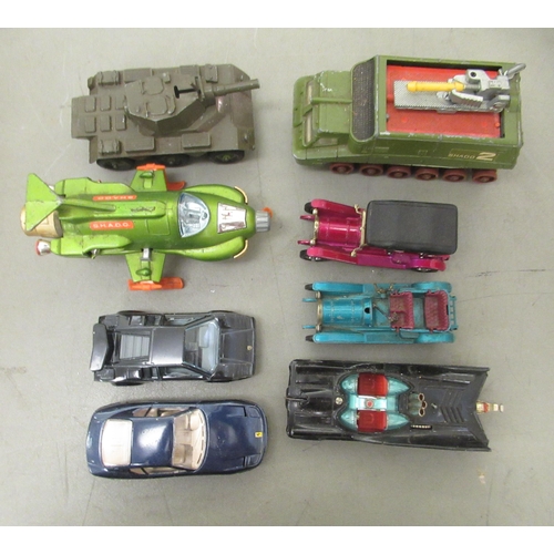 72 - Diecast model vehicles: to include a Corgi Batmobile; a Dinky Chieftain Tank; a Dinky SRN6 Hovercraf... 