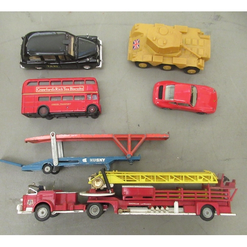 72 - Diecast model vehicles: to include a Corgi Batmobile; a Dinky Chieftain Tank; a Dinky SRN6 Hovercraf... 