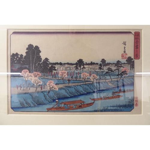 80 - Three modern framed Japanese prints: to include one bearing text and dated 1981  13