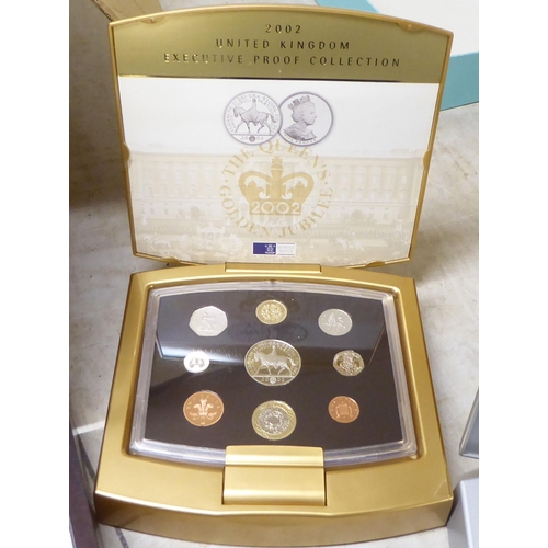 82 - Royal Mint British proof and other coins: to include sets for 2000, 2001, 2002 and 2003