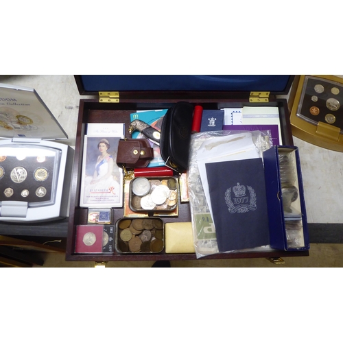 82 - Royal Mint British proof and other coins: to include sets for 2000, 2001, 2002 and 2003