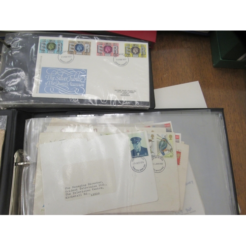 406 - Uncollated postage stamps, First Day Covers, some unused sheets, locomotive and other related