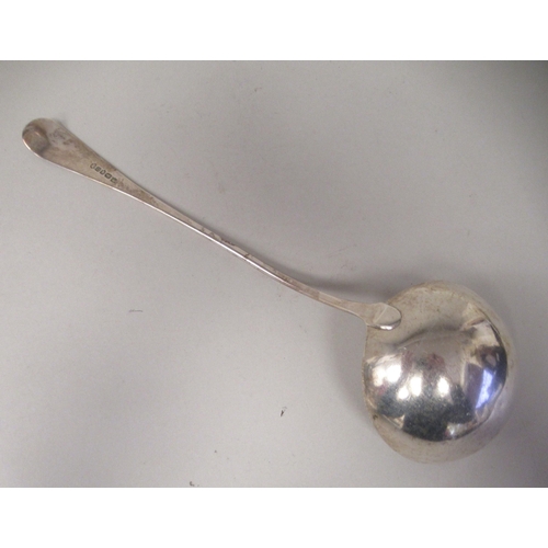 122 - A George IV silver Old English pattern soup ladle with a circular bowl  M*  London 1829&nb... 