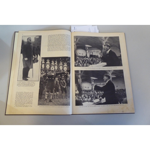 130 - Book: 'Adolf Hitler ein Klann und Sein Volk' illustrator Beobachter a monochrome photographic record... 