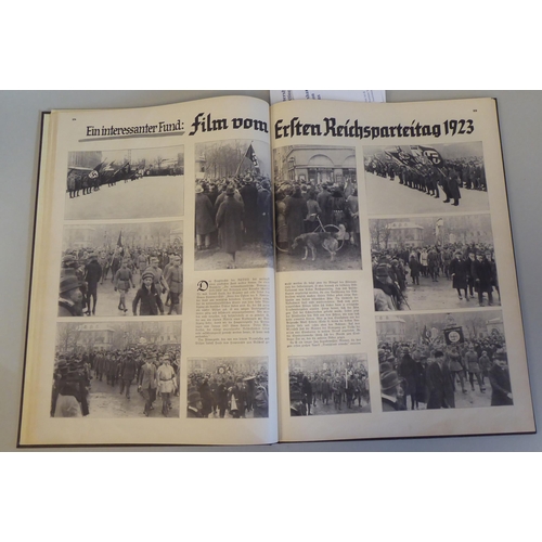 130 - Book: 'Adolf Hitler ein Klann und Sein Volk' illustrator Beobachter a monochrome photographic record... 