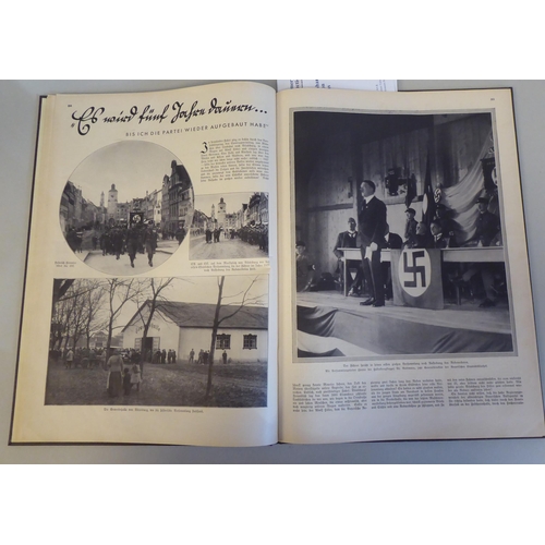 130 - Book: 'Adolf Hitler ein Klann und Sein Volk' illustrator Beobachter a monochrome photographic record... 