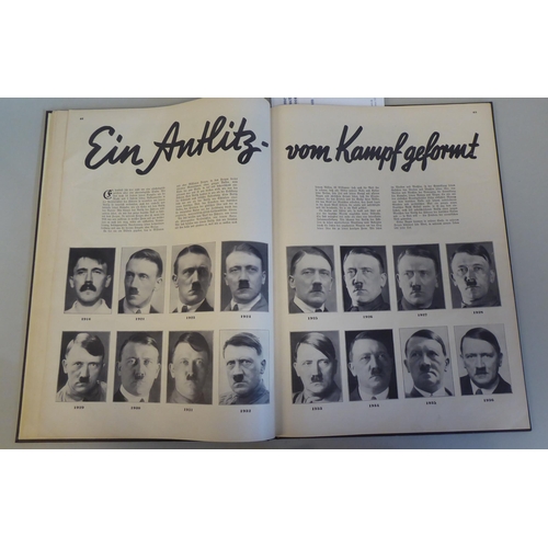 130 - Book: 'Adolf Hitler ein Klann und Sein Volk' illustrator Beobachter a monochrome photographic record... 