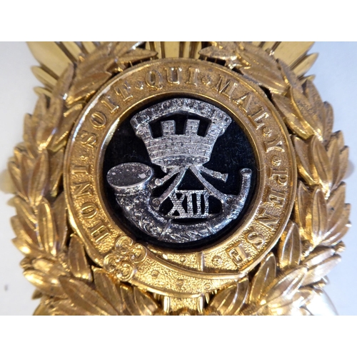 14 - A Somerset Regiment helmet plate (Please Note: this lot is subject to the statement made in the Auct... 