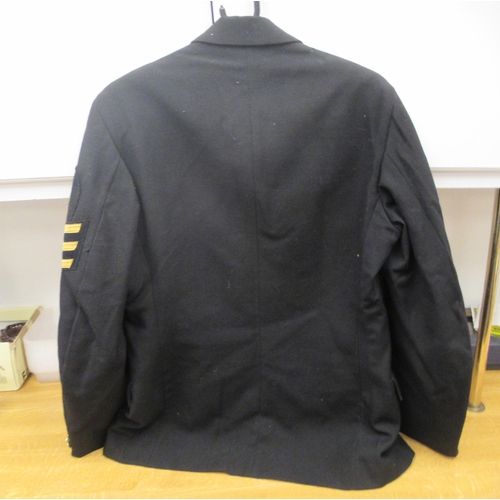 149 - A Royal Navy Petty officer double breasted dress tunic  size 182/104/88(Please Note: this lot is sub... 