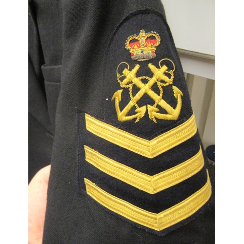 149 - A Royal Navy Petty officer double breasted dress tunic  size 182/104/88(Please Note: this lot is sub... 