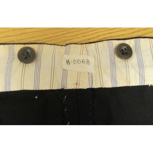 154 - RAF No.2 dress uniform trousers  size 5; and a pair of military uniform trousers with a maroon strip... 