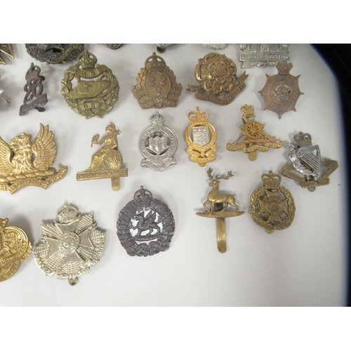 171 - Approx. fifty military cap badges and other insignia, some copies: to include The Kings Shropshire L... 