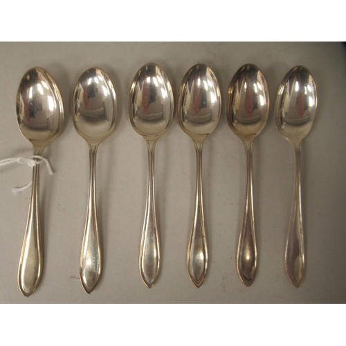 179 - A set of six silver teaspoons, bearing different English assay marks, to commemorate the Kings Silve... 