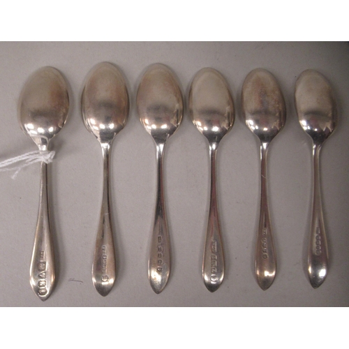 179 - A set of six silver teaspoons, bearing different English assay marks, to commemorate the Kings Silve... 