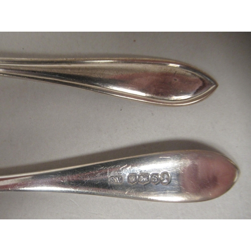 179 - A set of six silver teaspoons, bearing different English assay marks, to commemorate the Kings Silve... 