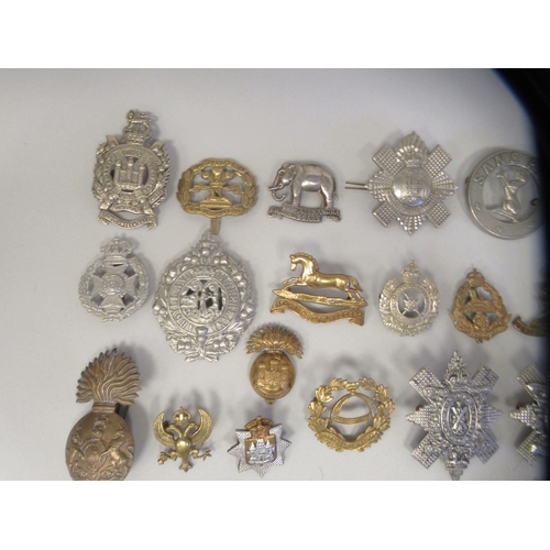 211 - Approx. fifty military cap badges and other insignia, some copies: to include 19th Alexandra PWO Hus... 