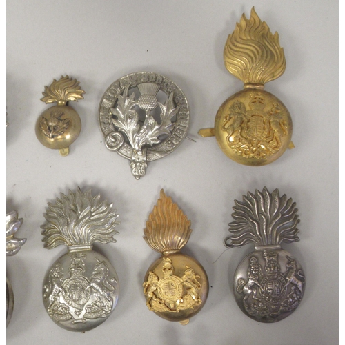 232 - Royal Scots Fusiliers and related military badges, some copies(Please Note: this lot is subject to t... 