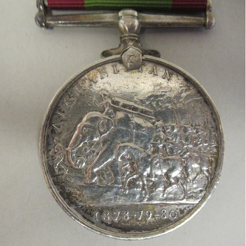 257 - A Victorian Afghanistan medal 1878-79-80, the monarch's profile portrait on the obverse, inscribed R... 