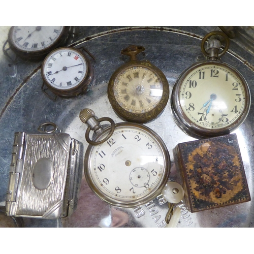 1 - 19th and 20thC collectables: to include wristwatches; a hipflask; a vesta case, fashioned as a book ... 