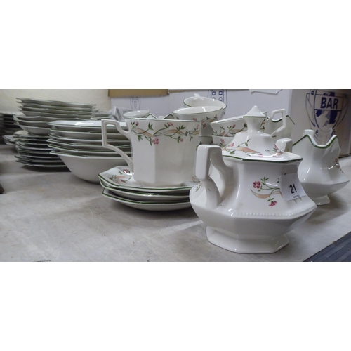 21 - Johnson Brothers china, Eternal Beau pattern tableware, designed by Sarina Mascheroni