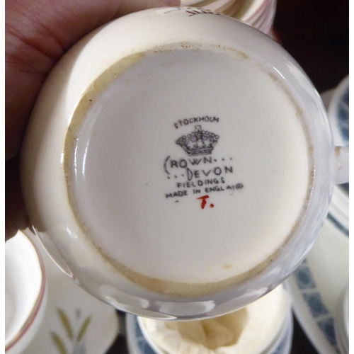 42 - 1970s/1980s china tableware: to include Crown Devon Stockholm pattern Royal Tuscan Charade pattern a... 