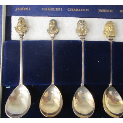 5 - A Limited Edition 85/750 set of ten Sterling silver and parcel gilt presentation American Royal Fami... 