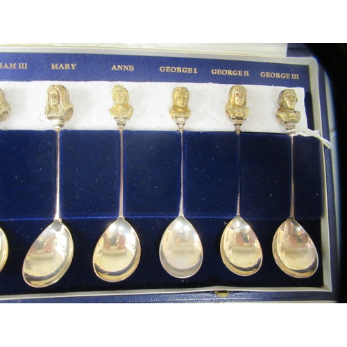 5 - A Limited Edition 85/750 set of ten Sterling silver and parcel gilt presentation American Royal Fami... 
