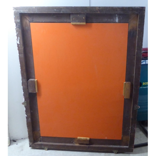 50 - A 19thC mirror, set in a foliate, floral and shell moulded gilt frame  55