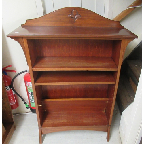 126 - Small furniture: to include a late Victorian mahogany bookcase with three shelves, on a plinth ... 