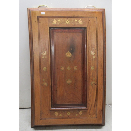 132 - An early 20thC Chinese fruitwood shelf, incorporating two drawers  6