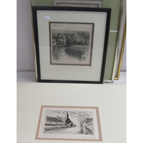 133 - Pictures: to include after Sir Francis Seymour Haden - 'Kewside'  print  7