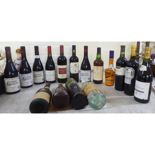 190 - Wines and spirits: to include a bottle of 2011 Cotes du Rhone; three bottles of 2009 Chateau Millegr... 