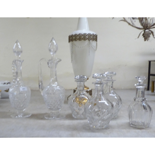 201 - Glassware: to include a pair of Stuart Crystal, ewer design decanters and stoppers  16