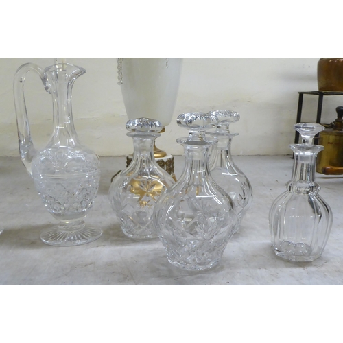 201 - Glassware: to include a pair of Stuart Crystal, ewer design decanters and stoppers  16