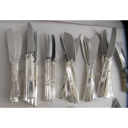 202 - Silver plated cutlery and flatware: to include Walker & Hall