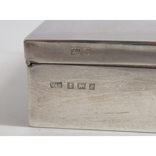 226 - Silver collectables: to include a cigarette box with an engine turned, hinged lid  Birmingham m... 