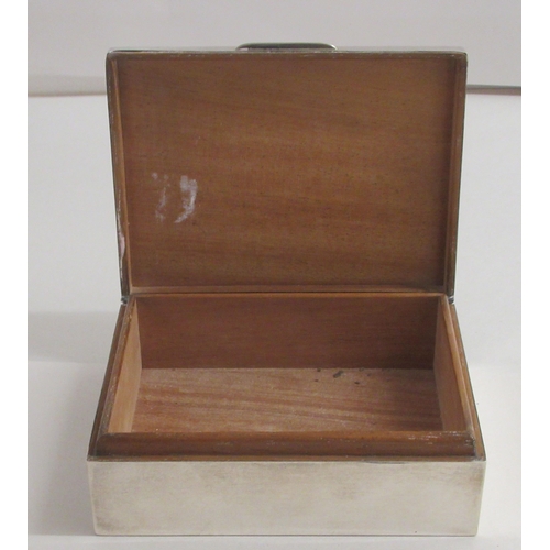 226 - Silver collectables: to include a cigarette box with an engine turned, hinged lid  Birmingham m... 