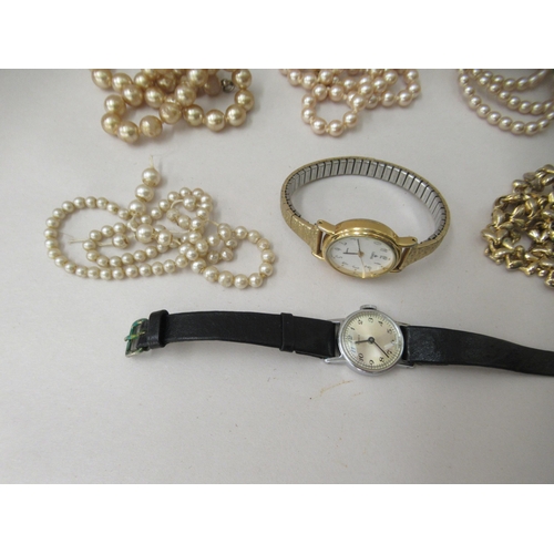 240 - Jewellery and watches: to include a silver brooch, set with a blue stone