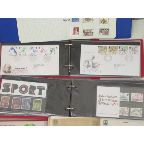 303 - Uncollated World issues postage stamps and two albums of First Day covers