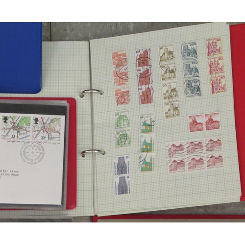 303 - Uncollated World issues postage stamps and two albums of First Day covers