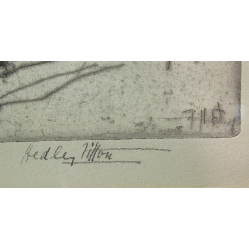 308 - Hedley Fitton - a study of Florence  etching  bears a pencil signature  15