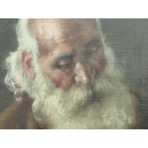 328 - 20thC Continental School - a head and shoulders study of a bearded man  oil on canvas, laid on board... 