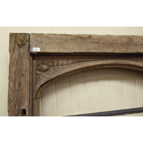 362 - An antiqued/weathered timber door frame  85