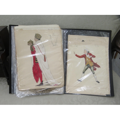 378 - Artwork relating to Margaret Grace Thompson - theatrical costume studies with supporting letters fro... 