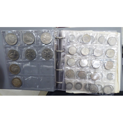 388 - Uncollated British pre-decimal coins: to include two George V crowns 