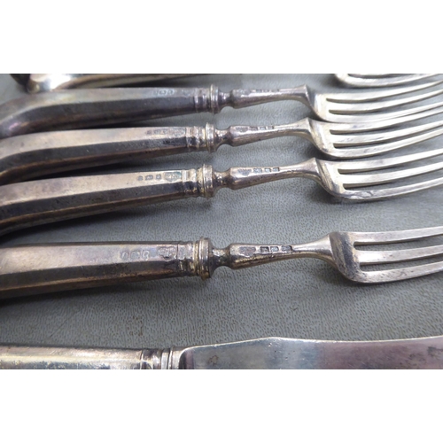 399 - Silver RAF branded cutlery and flatware  London 1904