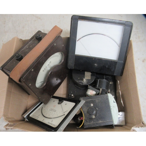 59 - Vintage testing equipment: to include volt meters; binoculars; and a suitcase  10