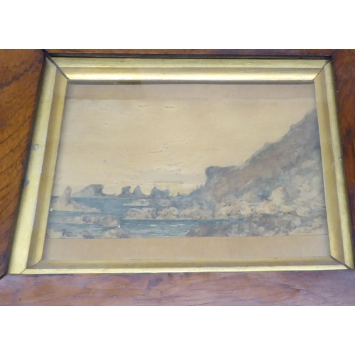 62 - Four framed, similar late 19thC coastal landscapes  watercolours  mainly 4