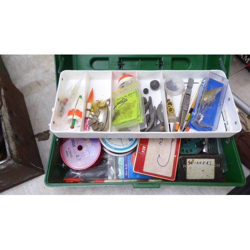 64 - Angling equipment: to include fishing rods and a landing net 