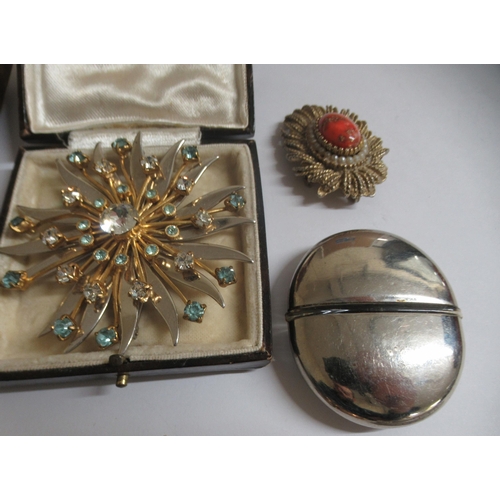 72 - 20thC items of personal ornament and pocket watches: to include a Trifari brooch; and a gold plated ... 